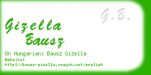 gizella bausz business card